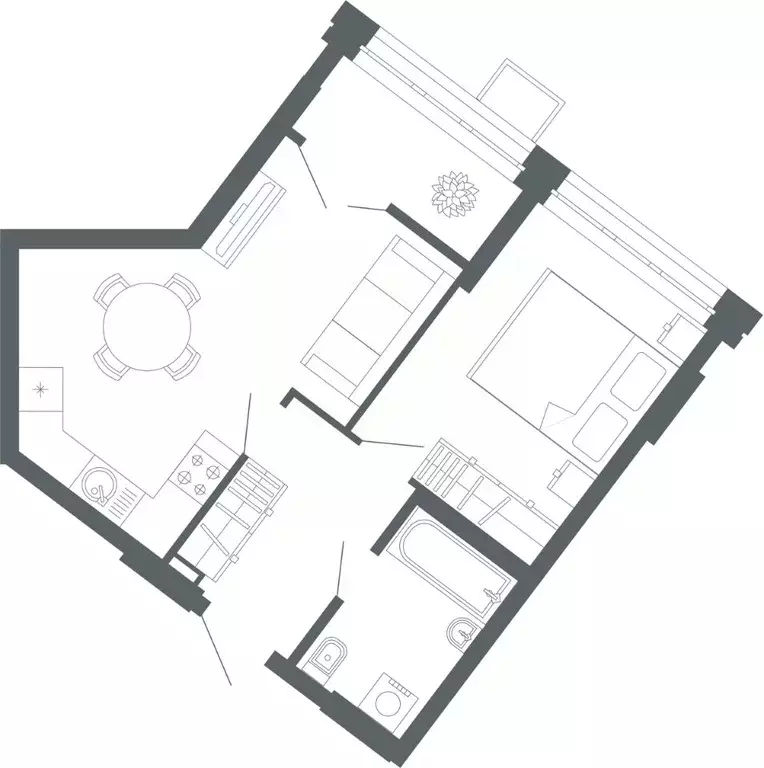 1-к кв. Свердловская область, Екатеринбург ул. Мира, 47/6 (45.9 м) - Фото 0