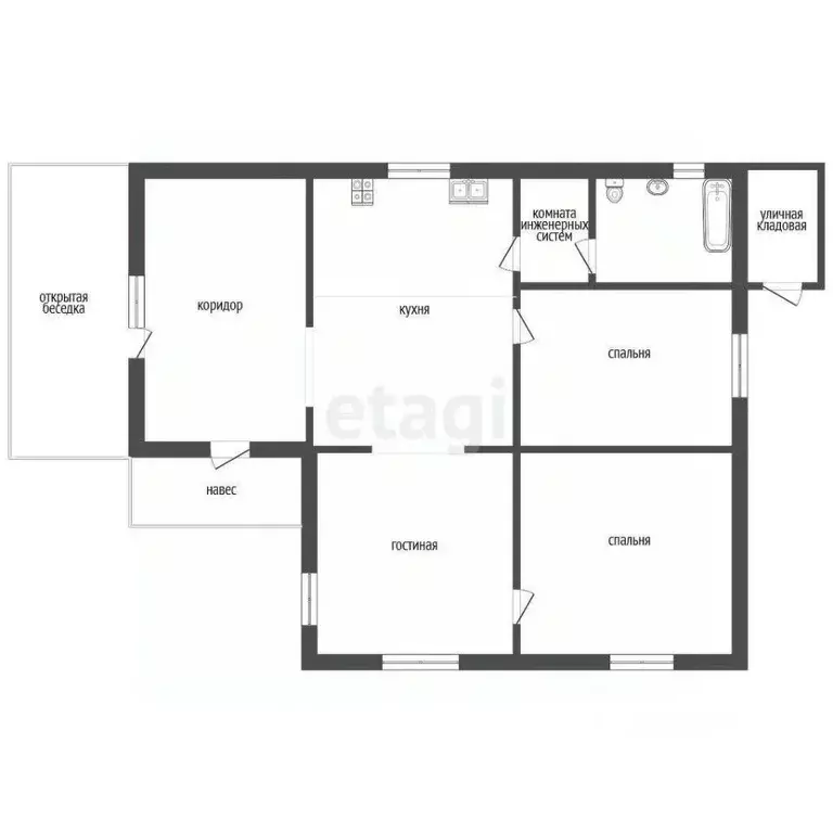 Дом в Тюменская область, Тюмень ул. Богандинская (93 м) - Фото 1