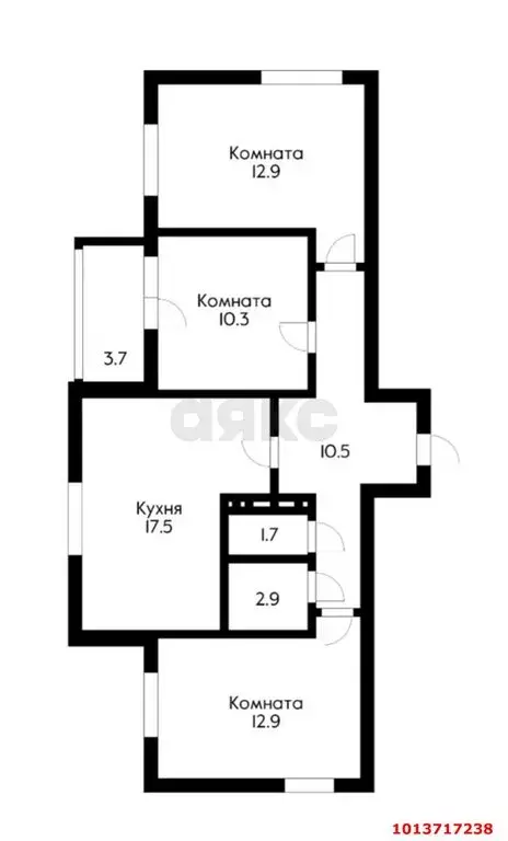 3-комнатная квартира: Краснодар, Скандинавская улица, 1к4 (72.4 м) - Фото 0