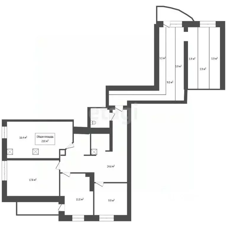 Офис в Кемеровская область, Новокузнецк Запорожская ул., 21А (210 м) - Фото 2