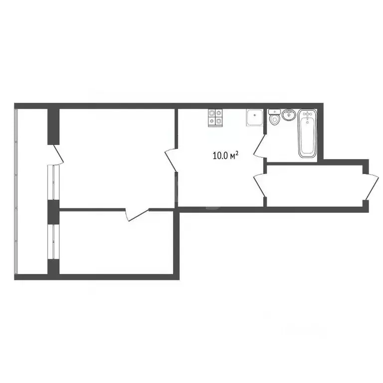 2-к кв. Тамбовская область, Тамбов ул. Академика Островитянова, 17А ... - Фото 2