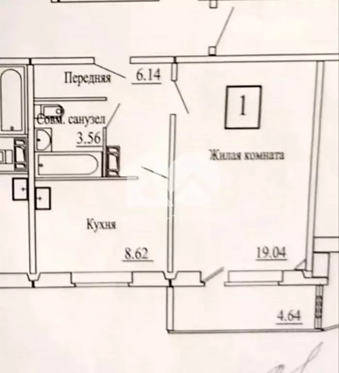 Квартира, 1 комната, 42 м - Фото 1