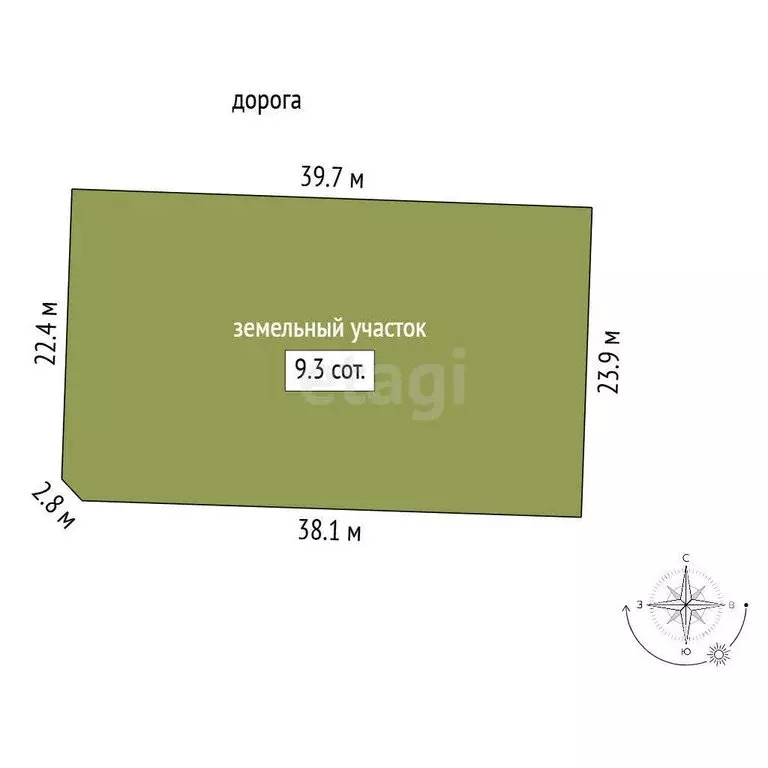 Участок в Оржицкое сельское поселение, СНТ Елагино (7.4 м) - Фото 1