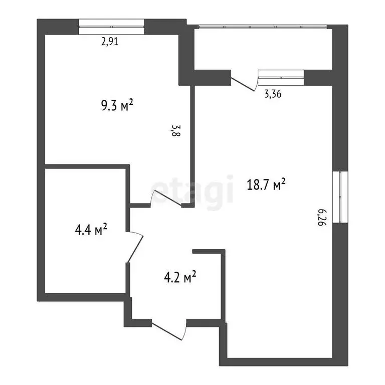 1-комнатная квартира: Обнинск, улица Курчатова, 25/4 (36.6 м) - Фото 0