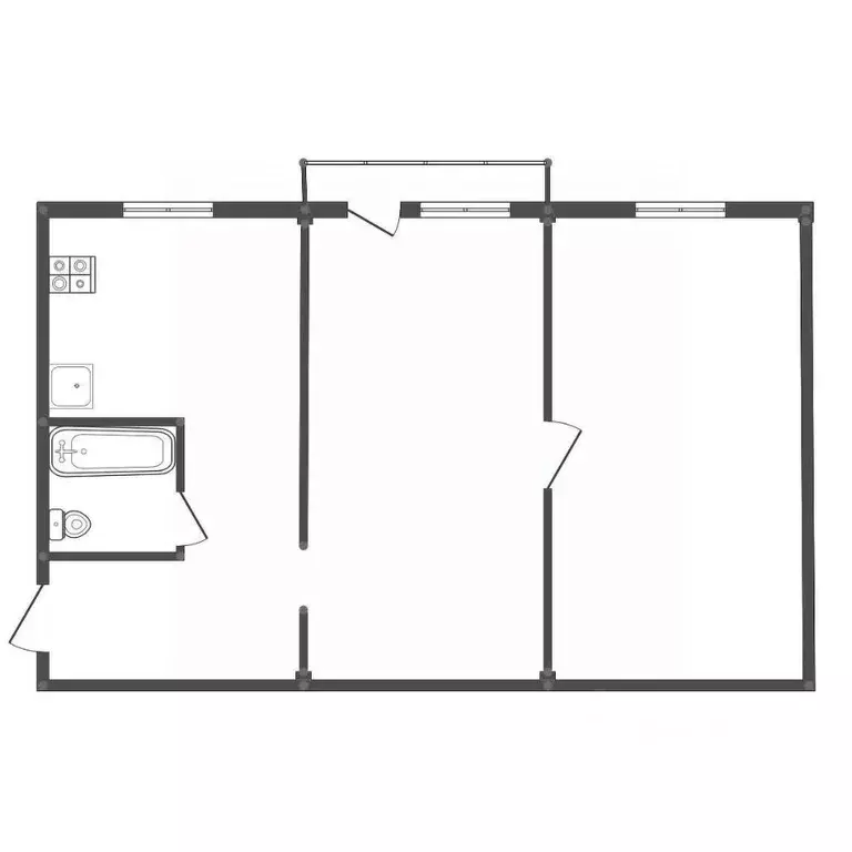 2-к кв. Амурская область, Свободный ул. Кручинина, 12 (45.1 м) - Фото 0