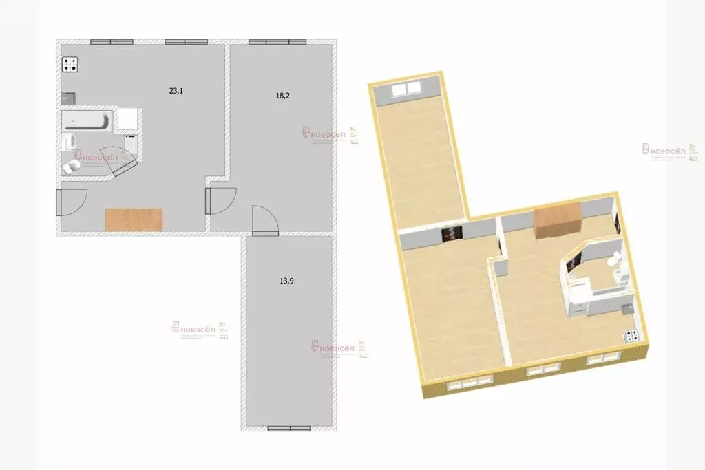 2-комнатная квартира: Екатеринбург, Студенческая улица, 36к1 (59 м) - Фото 1