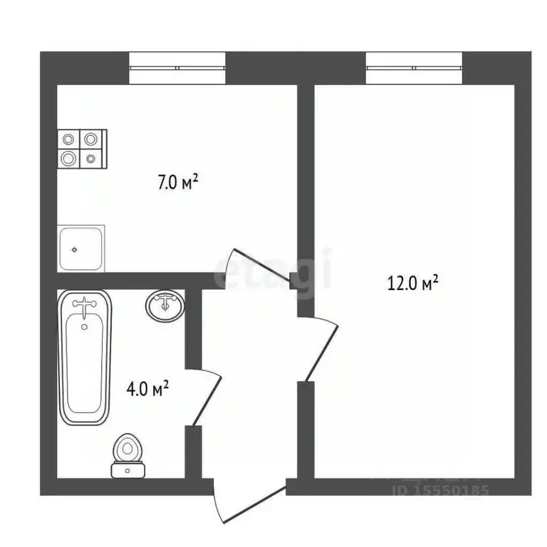 1-к кв. Самарская область, Самара ул. Лукачева, 36Б (36.0 м) - Фото 2