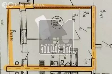 1-комнатная квартира: Йошкар-Ола, Зелёная улица, 1Б (43.33 м) - Фото 2