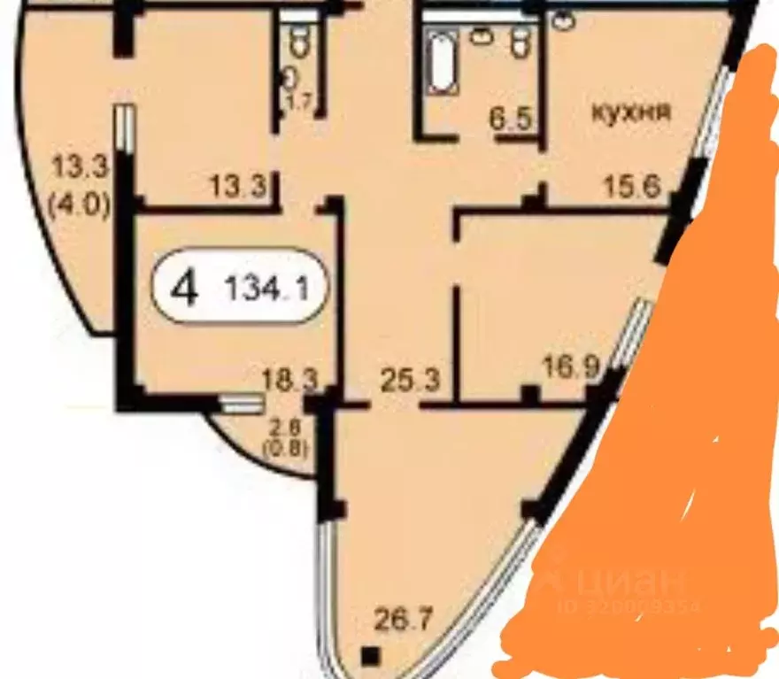 4-к кв. Красноярский край, Красноярск ул. Академика Киренского, 22 ... - Фото 0