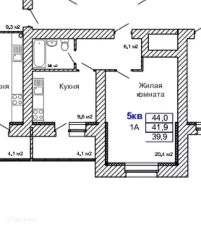Продаётся 1-к квартира, 39.9 м - Фото 1