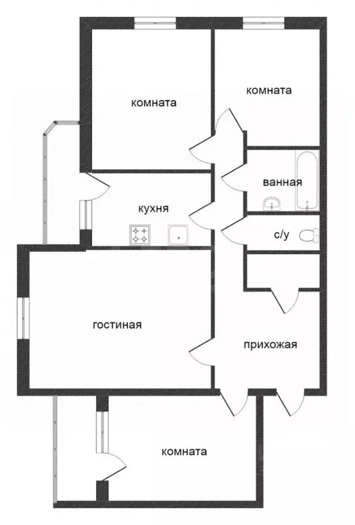 4-к кв. Тюменская область, Тюмень Широтная ул., 19 (85.0 м) - Фото 2