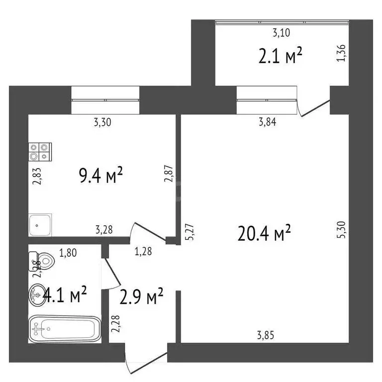 1-комнатная квартира: Стерлитамак, улица Строителей, 4 (37 м) - Фото 1