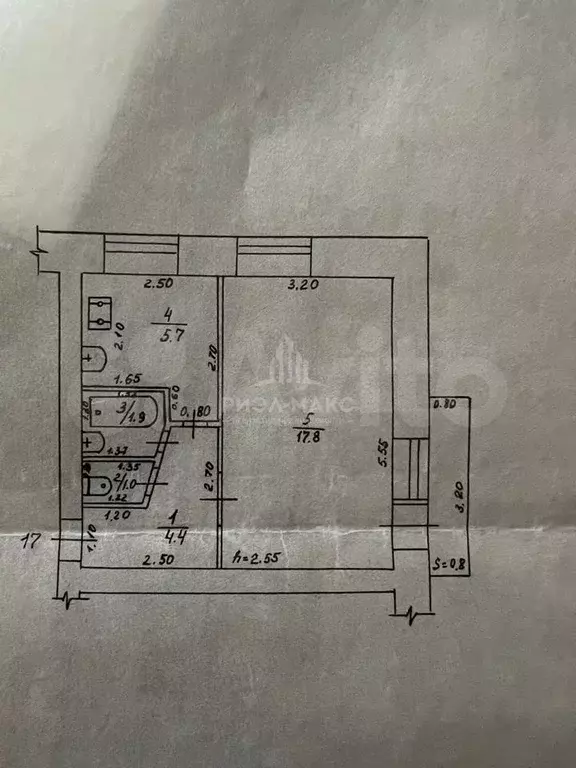 1-к. квартира, 30,8 м, 5/5 эт. - Фото 0