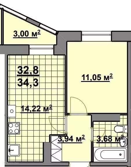 Продаётся 1-к квартира, 35.7 м - Фото 0