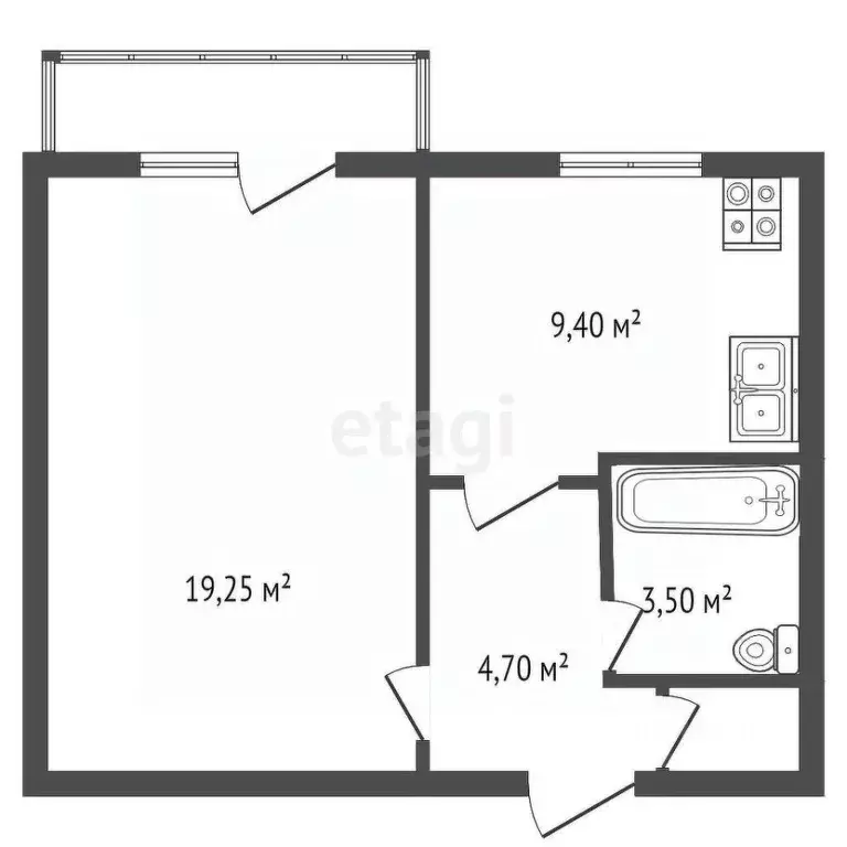 1-к кв. Владимирская область, Ковров ул. Грибоедова, 7/1 (38.0 м) - Фото 1