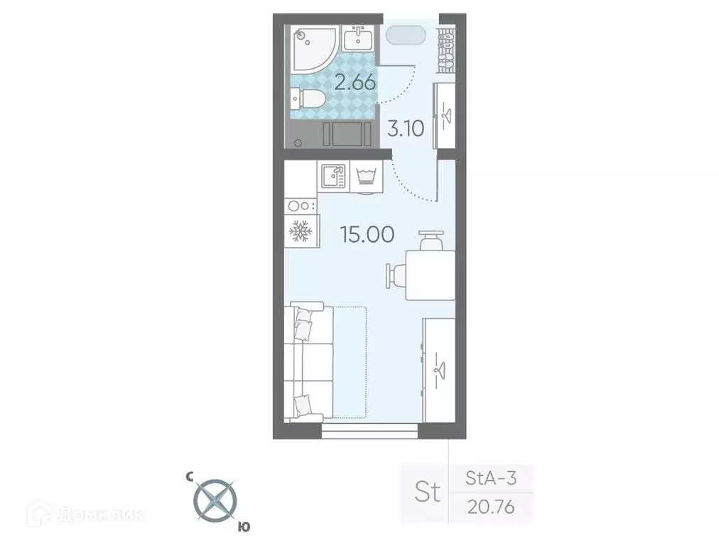 Продаётся квартира-студия, 20.6 м - Фото 0