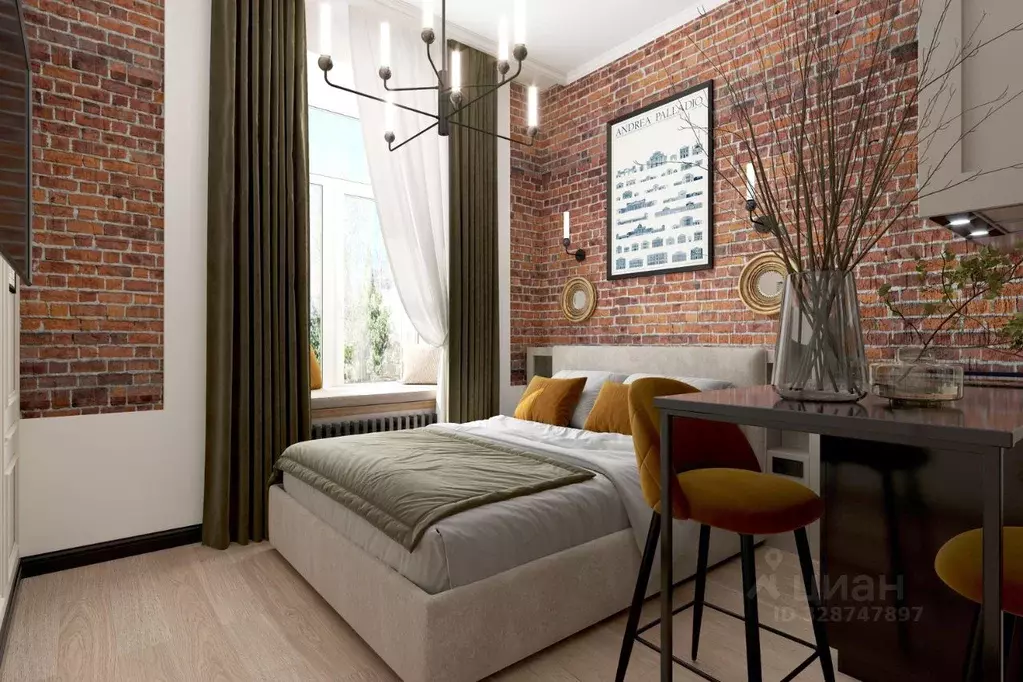 Студия Санкт-Петербург Петровский пер., 4 (13.6 м) - Фото 1