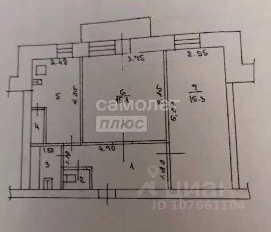 2-к кв. Липецкая область, Липецкий муниципальный округ, с. Подгорное ... - Фото 2