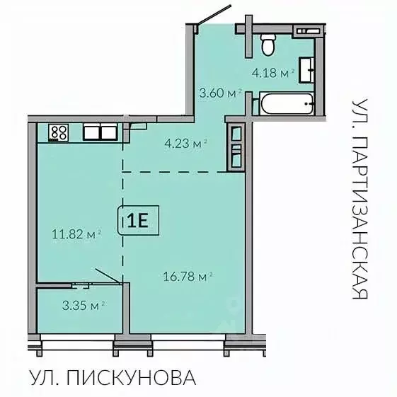1-к кв. Иркутская область, Иркутск Байкальская ул., 91 (43.96 м) - Фото 1