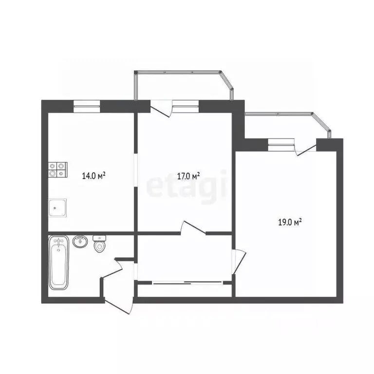 2-к кв. Тюменская область, Тюмень Восточный мкр, ул. Моторостроителей, ... - Фото 1