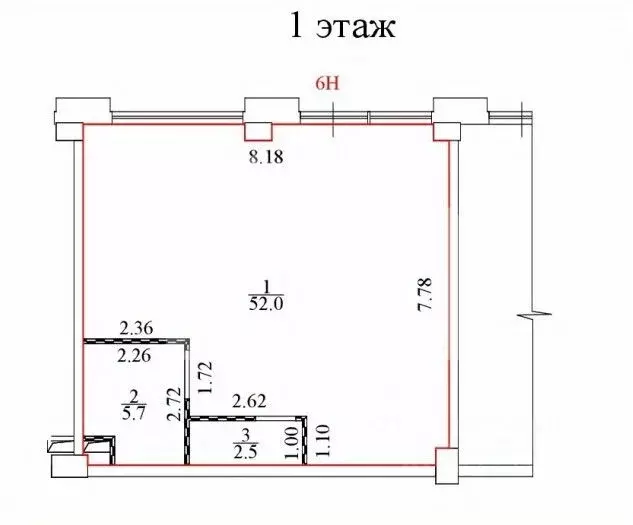 Помещение свободного назначения в Москва Мичуринский просп., 56 (60 м) - Фото 2