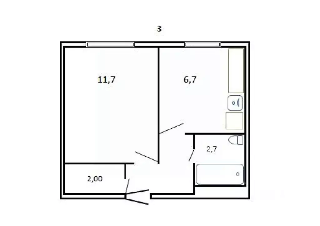 1-к кв. Приморский край, Уссурийск ул. Сергея Ушакова, 12 (27.7 м) - Фото 2