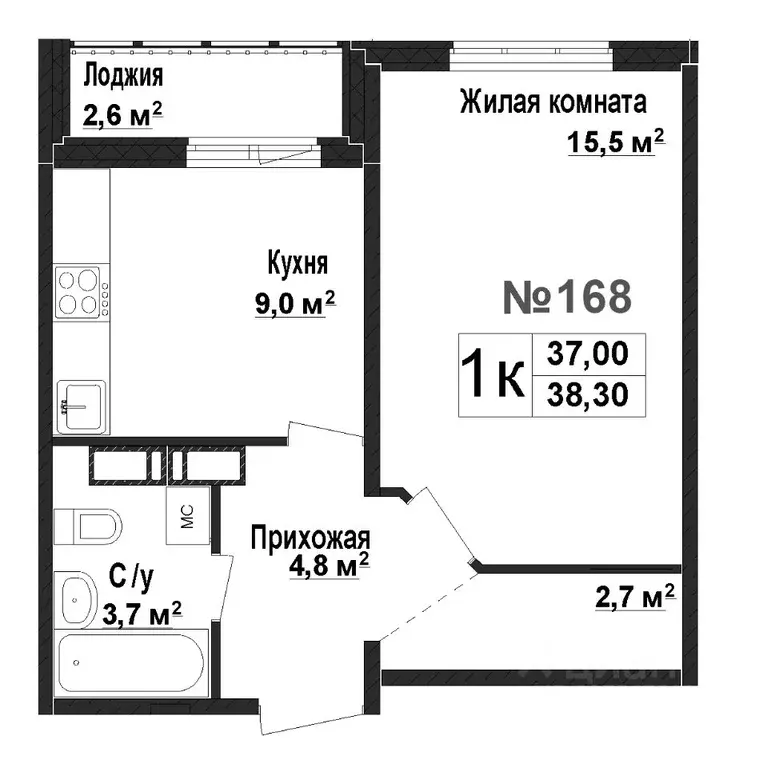 1-к кв. Нижегородская область, Нижний Новгород Торпедо жилой комплекс ... - Фото 0