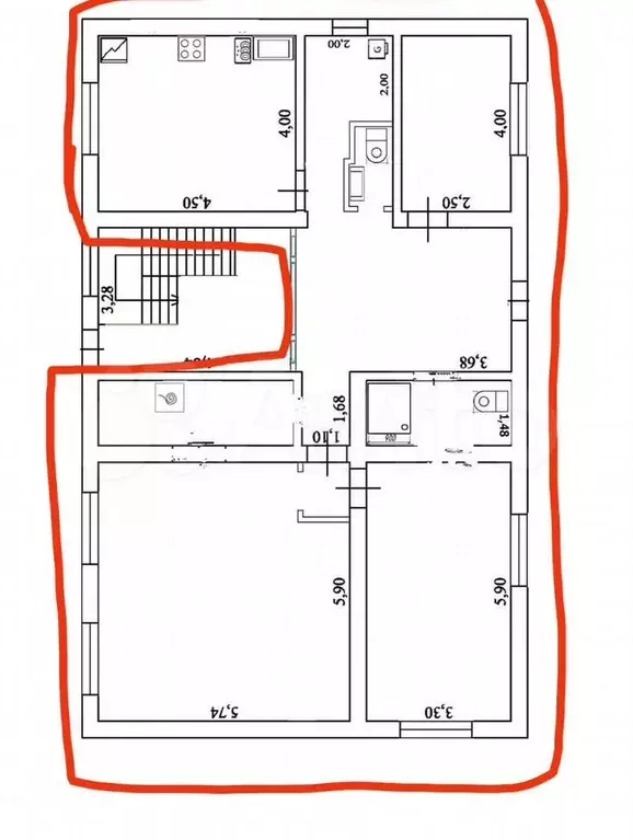 3-к. квартира, 120 м, 1/2 эт. - Фото 0