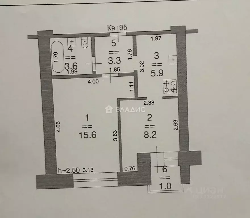1-к кв. Нижегородская область, Нижний Новгород ул. Александра Люкина, ... - Фото 1