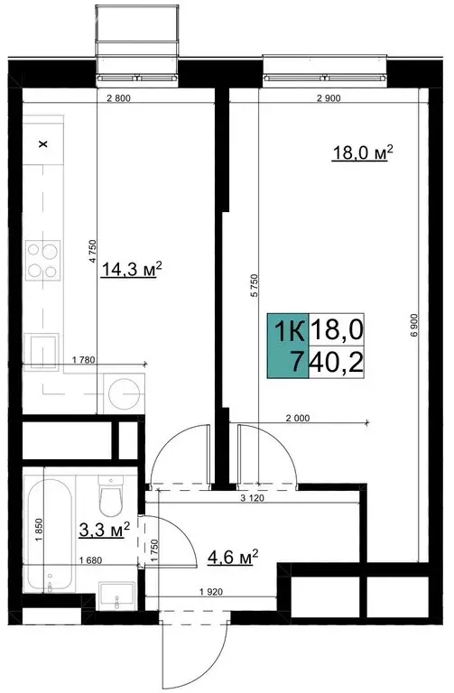 1-комнатная квартира: Одинцово, Можайское шоссе, 98 (40.2 м) - Фото 0