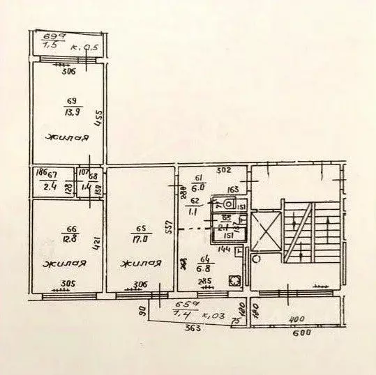 3-к кв. Калининградская область, Калининград ул. 9 Апреля, 88 (64.3 м) - Фото 2