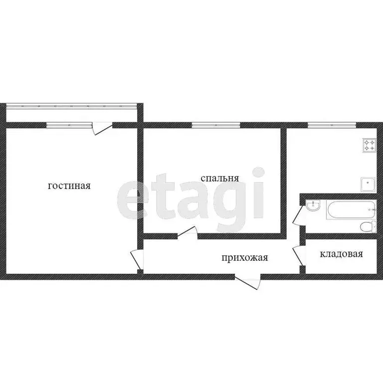 2-комнатная квартира: посёлок Майский, улица Вавилова, 30 (49 м) - Фото 1