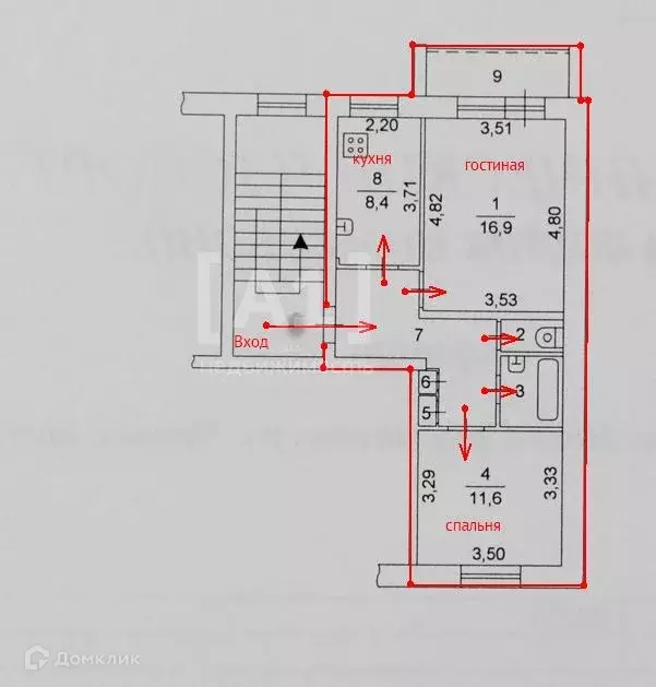Продаётся 2-к квартира, 50 м - Фото 1