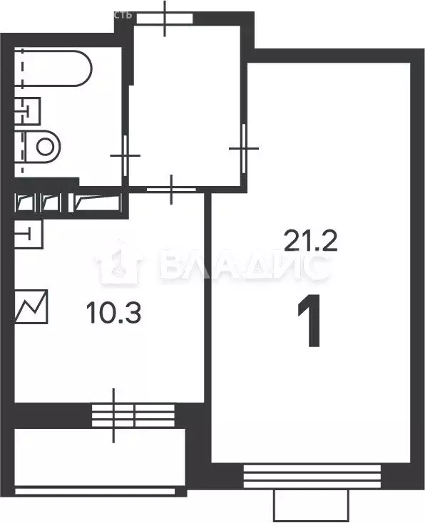 1-комнатная квартира: Москва, проезд Шокальского, 28Ак1 (40.4 м) - Фото 1