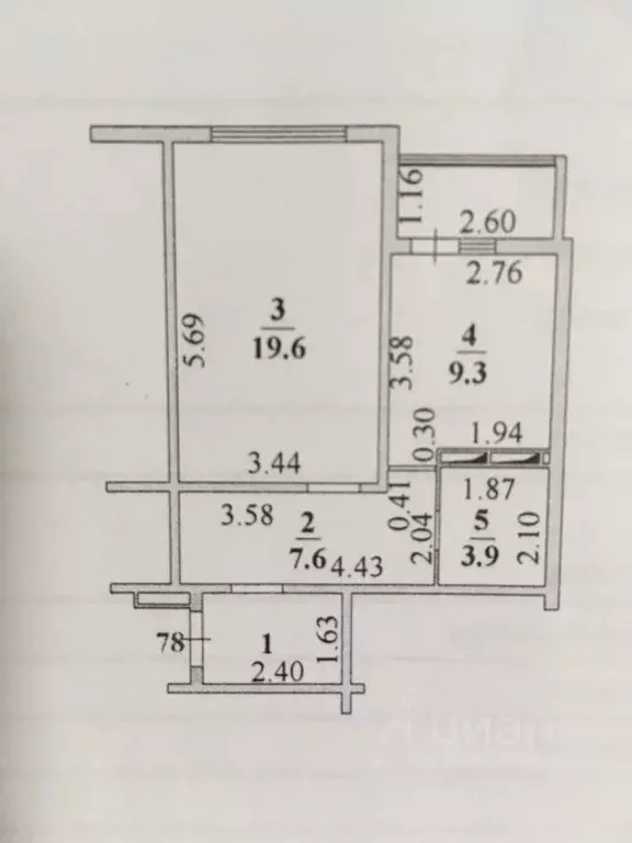1-к кв. Липецкая область, Липецк ул. Валентина Скороходова, 21 (44.3 ... - Фото 1