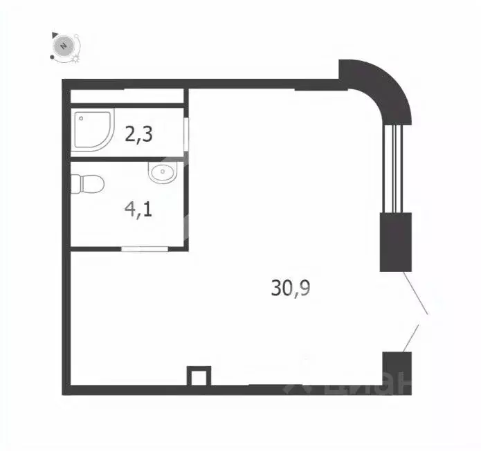 Помещение свободного назначения в Москва 3-я оч., Шагал жилой ... - Фото 2