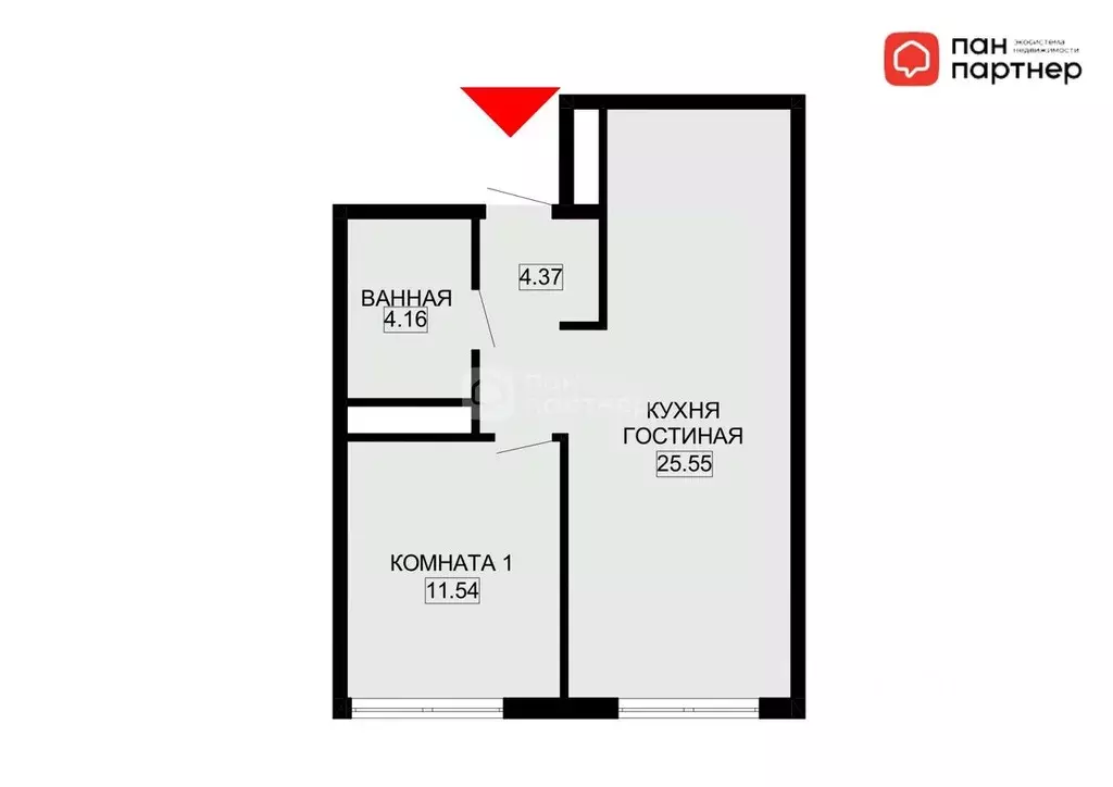 1-к кв. Санкт-Петербург просп. Крузенштерна, 13 (45.3 м) - Фото 2