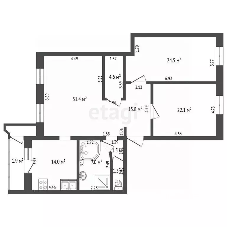 3-к кв. Забайкальский край, Чита ул. Богомягкова, 55 (130.0 м) - Фото 2