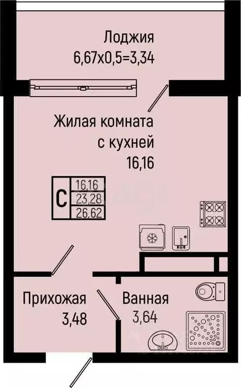 Студия Краснодарский край, Туапсинский муниципальный округ, с. ... - Фото 0