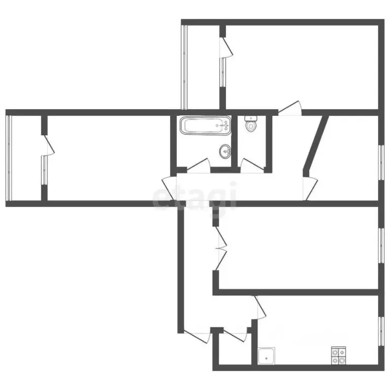 4-к кв. Тульская область, Тула Епифанская ул., 33 (84.0 м) - Фото 1