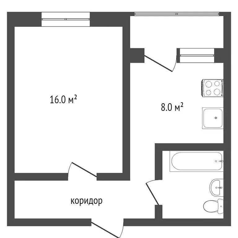 1-комнатная квартира: Воронеж, улица Артамонова, 34/3 (29.6 м) - Фото 0