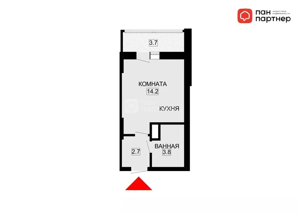 Квартира-студия: Санкт-Петербург, Вилькицкий бульвар, 6 (20.7 м) - Фото 1
