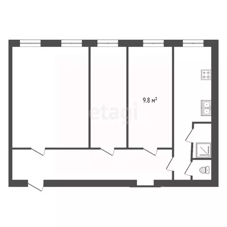 Комната Санкт-Петербург Московский просп., 166 (9.8 м) - Фото 1