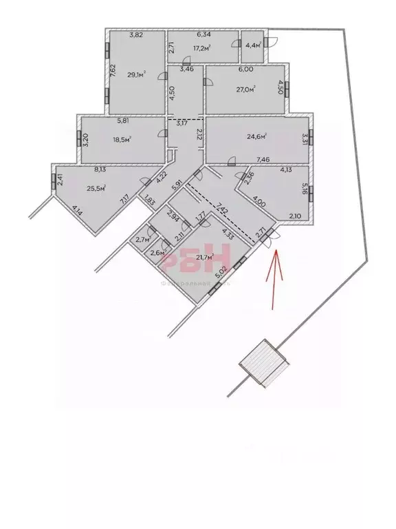 Офис в Тюменская область, Тюмень ул. Мельникайте, 136к1 (264 м) - Фото 2