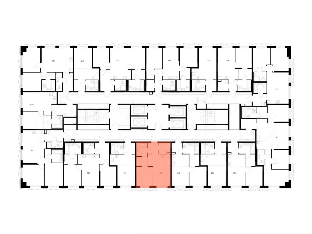 1-к. квартира, 37,7м, 20/31эт. - Фото 1