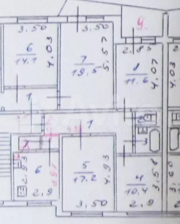 3-к кв. Пензенская область, Пенза ул. Тепличная, 10 (64.0 м) - Фото 2