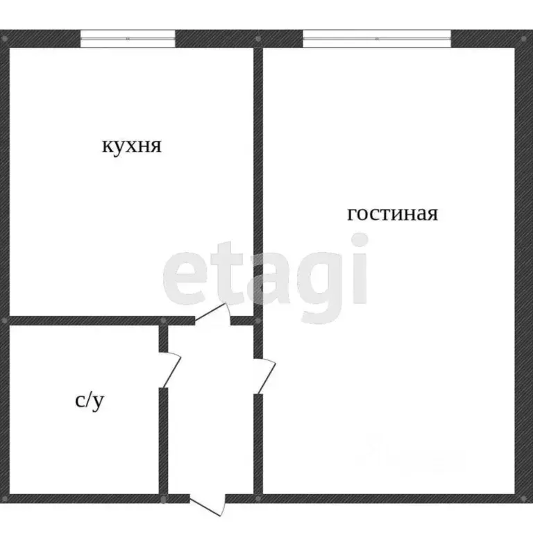 1-к кв. Ханты-Мансийский АО, Сургут ул. Пушкина, 8 (33.8 м) - Фото 1