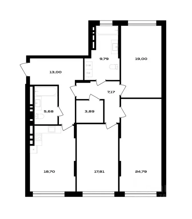 3-к кв. Воронежская область, Воронеж ул. Ольминского, 4 (119.83 м) - Фото 1
