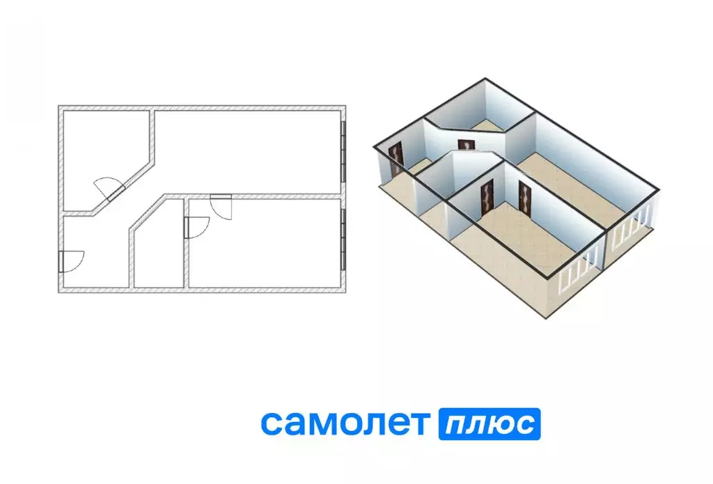 2-комнатная квартира: Кемерово, Московский проспект, 8к1 (47.2 м) - Фото 1