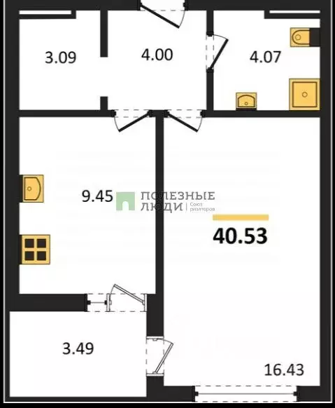 1-к кв. Крым, Сакский район, Лесновское с/пос, с. Прибрежное ул. ... - Фото 2